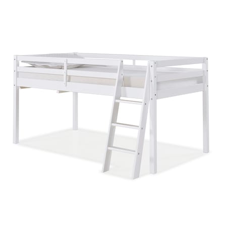 Alaterre Furniture Twin Wood Junior Loft Bed, White, Material: Brazilian Pine (Pinus Taeda and Pinus Elliottis) AJRX10WHA